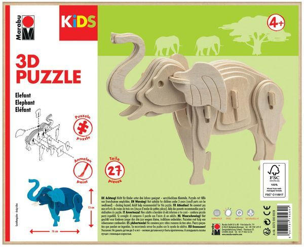 MARABU 3D-Puzzle ”Elefant”