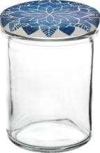 PAGRO DISKONT Einmachgläser ”Mandala” 6 Stück 230 ml blau/transparent