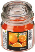 PAGRO DISKONT Kerze im Bonbonglas ”Orange” Ø 9 cm H: 12 cm orange