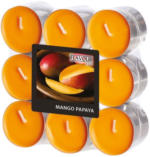 PAGRO DISKONT Duftlichter ”Mango-Papaya” Ø 3,8 cm 18 Stück orange