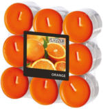 PAGRO DISKONT Duftlichter ”Orange” Ø 3,8 cm 18 Stück orange