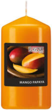 PAGRO DISKONT Stumpenkerze ”Mango-Papaya” Ø 5,8 cm H: 11 cm orange