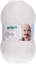 Pagro GRÜNDL Wolle ”Baby Uni” 50g weiß