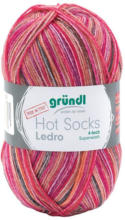 PAGRO DISKONT GRÜNDL Wolle ”Hot Socks Ledro” 100g orange/rot/grün