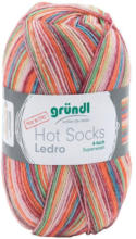 PAGRO DISKONT GRÜNDL Wolle ”Hot Socks Ledro” 100g rosa/orange/blau/grün