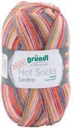 GRÜNDL Wolle ”Hot Socks Ledro” 100g rosa/orange/blau/grün