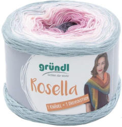 GRÜNDL Wolle ”Rosella” 200g pflaume/rosa/grau