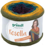 PAGRO DISKONT GRÜNDL Wolle ”Rosella” 200g burgund/blau/gelb/grün