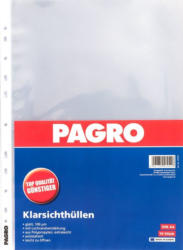 PAGRO Klarsichthüllen A4 mittelstarkes Material 10 Stück transparent