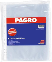 PAGRO Klarsichthülle A4 extradünnes Material 50 Stück transparent