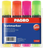 PAGRO DISKONT PAGRO Textmarker mit Keilspitze 4 Stück mehrere Farben