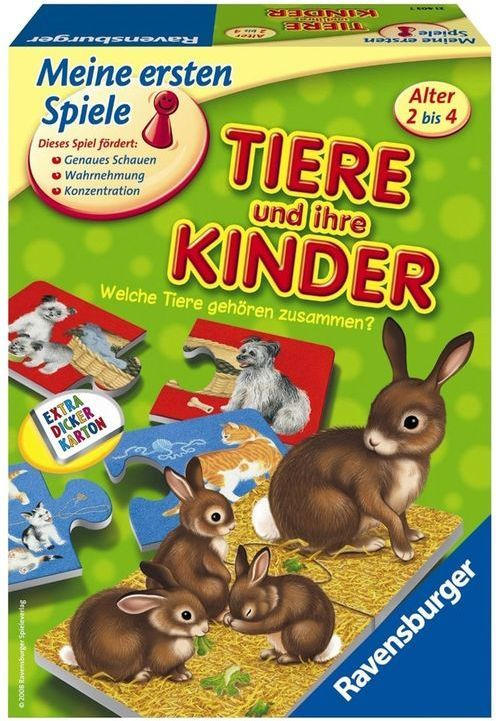 RAVENSBURGER Kartenspiel ”Tiere und ihre Kinder”