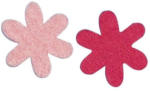 PAGRO DISKONT Filz-Sternblumen 12 Stück pink/rosé
