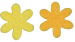 PAGRO DISKONT Filz-Sternblumen 12 Stück gelb/orange