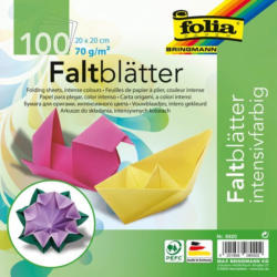 FOLIA Faltblätter 20 x 20 cm 100 Blatt mehrere Farben