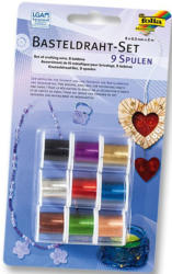 FOLIA Basteldraht-Set 9 Spulen mehrere Farben