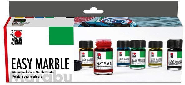 MARABU Marmorierfarben ”Easy Marble” Starter-Set 6 x 15 ml mehrere Farben