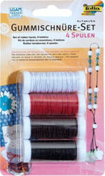 FOLIA Gummischnüre Set 4 Stück mehrere Farben