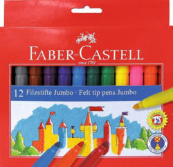 FABER-CASTELL Fasermaler ”Jumbo” 12 Stück mehrere Farben