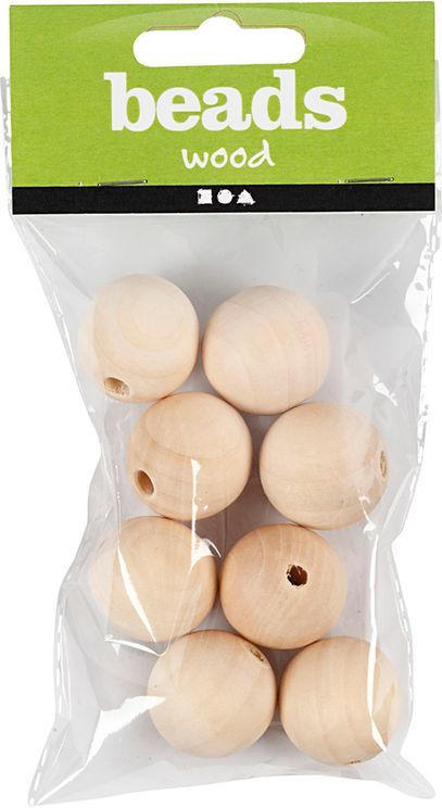 Rohholz Kugeln 8 Stück Ø 25 mm