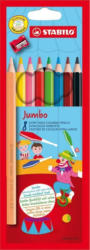 STABILO Dicker Buntstift "Jumbo" 8er Pack inklusive Spitzer