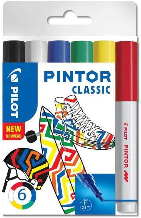 PILOT Pigmentmarker ”Pintor Classic” 6 Stück 1 mm