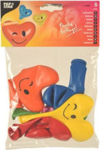 PAGRO DISKONT PAPSTAR Luftballon ”Heart Blinky” ø 28 cm 6 Stück verschiedene Farben