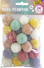 PAGRO DISKONT FOLIA Woll-Pompons ”Pastell” 24 Stück mehrere Farben