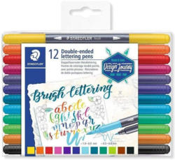 STAEDTLER Doppelfasermaler ”Brush Lettering” 12 Stück mehrere Farben