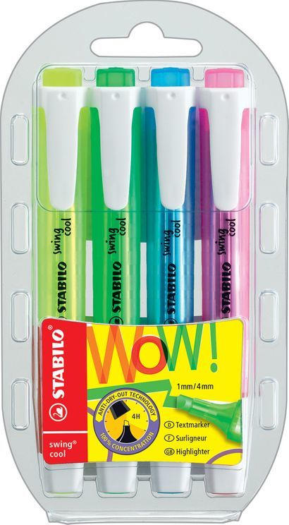 STABILO Textmarker "swing cool" 4er Pack