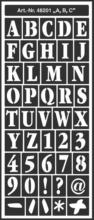 PAGRO DISKONT HOME DESIGN Schablone Buchstaben und Zahlen selbsthaftend schwarz