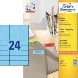 AVERY Zweckform Univ. Etiketten 100 Bl. ”3449” 70 x 37 mm blau