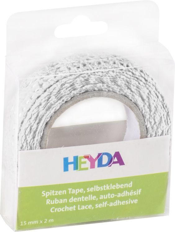 HEYDA Spitzen-Tape 15 mm x 2 m weiß