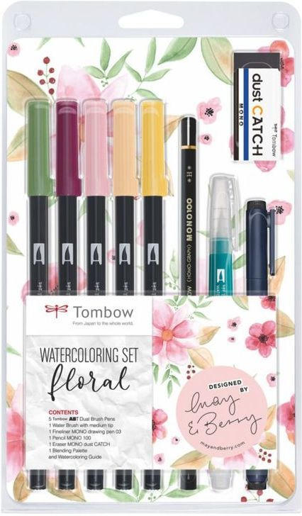 TOMBOW Watercoloring-Set ”Floral” 11 Teile