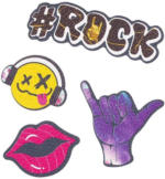 Pagro SPIRIT Sticker ”Patch Me - Rock and roll” 4 Stück bunt