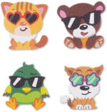 PAGRO DISKONT SPIRIT Sticker ”Patch Me - Cool Animals” 4 Stück bunt