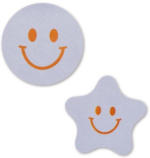 PAGRO DISKONT SPIRIT Sticker ”Patch Me - Smiley und Stern” 2 Stück bunt