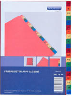 PAGRO DISKONT PROOFICE Farbregister A4 A-Z bunt