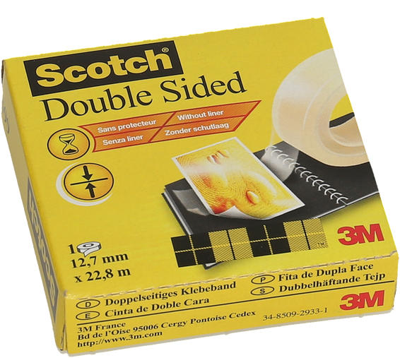 SCOTCH doppelseitiges Klebeband 12 mm x 23 m