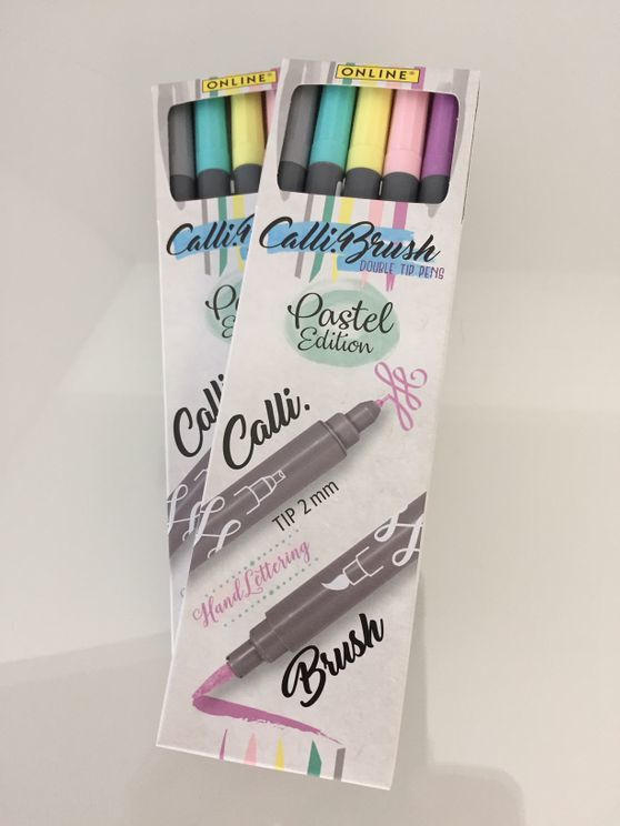 ONLINE Kalligraphie-Set ”Calli Brush - Pastel” 5 Stück mehrere Farben