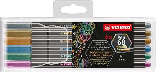 STABILO Metallic-Filzstift "Pen 68 metallic" 6er Pack