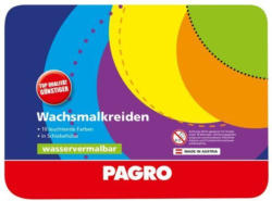 PAGRO Wachsmalkreiden wasservermalbar 10 Farben