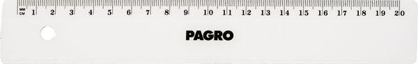 PAGRO Lineal 20 cm transparent