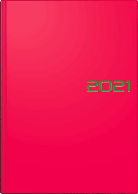 Buchkalender ”Uni” A5 pink 2021