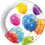 PAGRO DISKONT Pappteller ”Sparkling Balloons” Ø 23 cm 8 Stück bunt