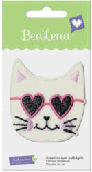 BEALENA Applikation ”Katze” 6 x 6,5 cm weiß