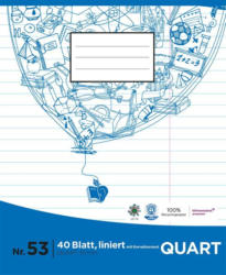 PAGRO Heft Quart 40 Blatt liniert mit Korrekturrand