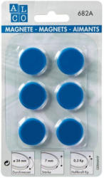 ALCO Magnete Ø 24 mm 6 Stück blau
