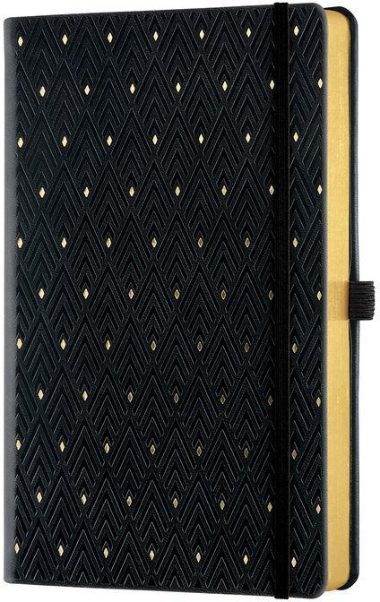 Notizbuch "Castelli Diamond Gold" A5 liniert schwarz/gold