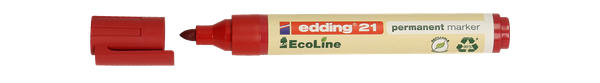 EDDING Permanentmarker 21 ”Ecoline” Rundspitze 1,5-3 mm rot